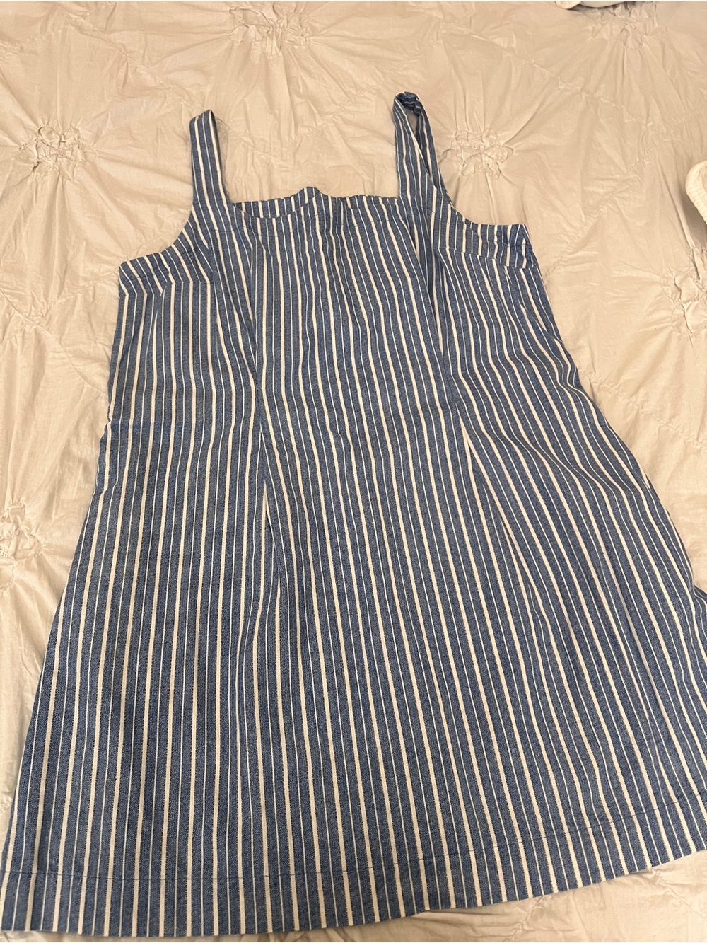 a new day Blue and White Striped Sleeveless Sundress